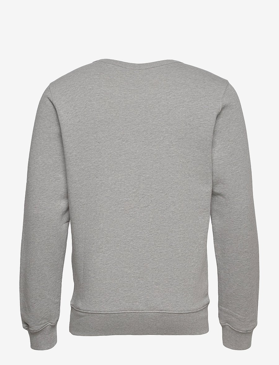 Knowledge Cotton Apparel - ERIK basic badge sweat - GOTS/Vegan - sweatshirts - grey melange - 1