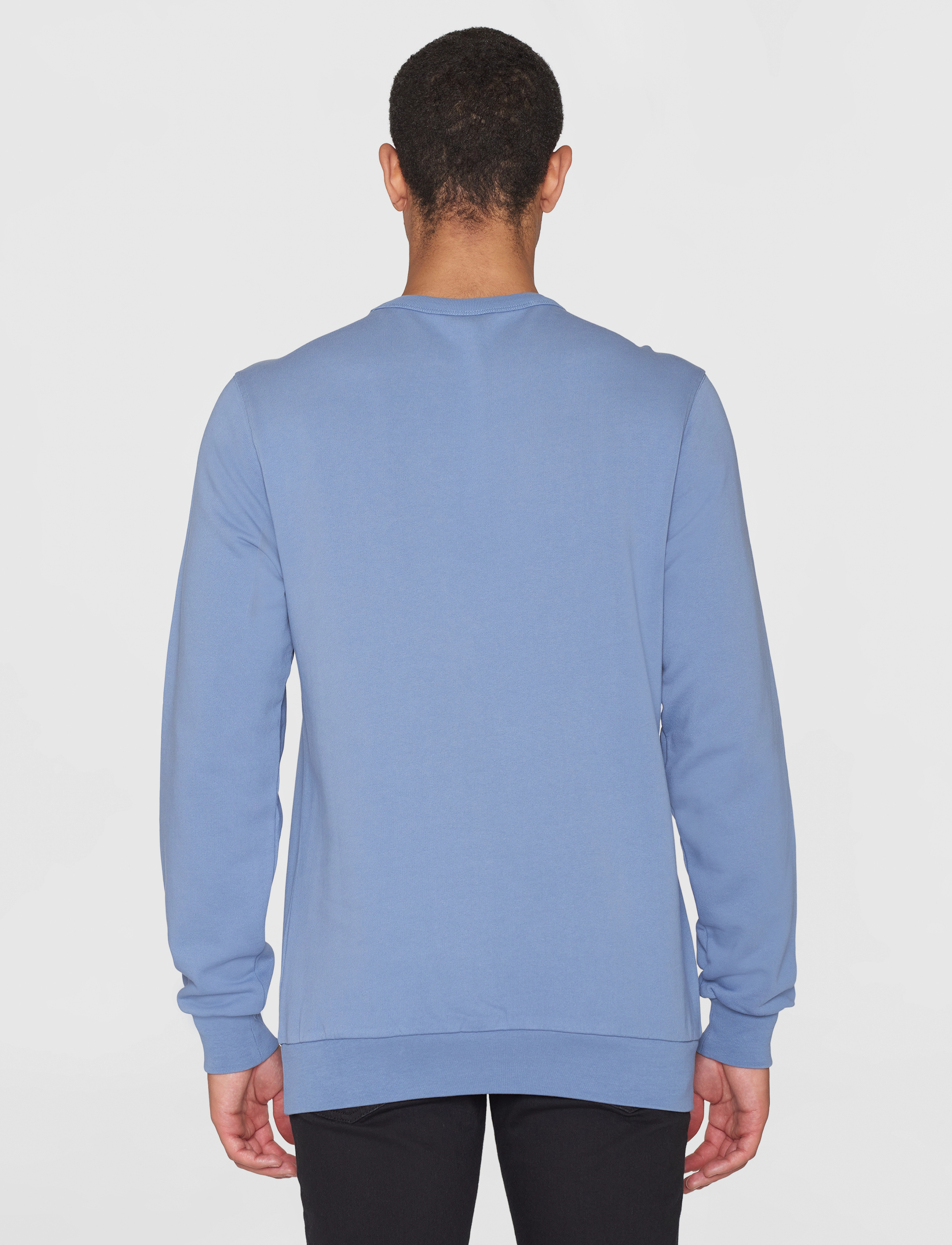Knowledge Cotton Apparel - ERIK basic badge sweat - GOTS/Vegan - moonlight blue - 4