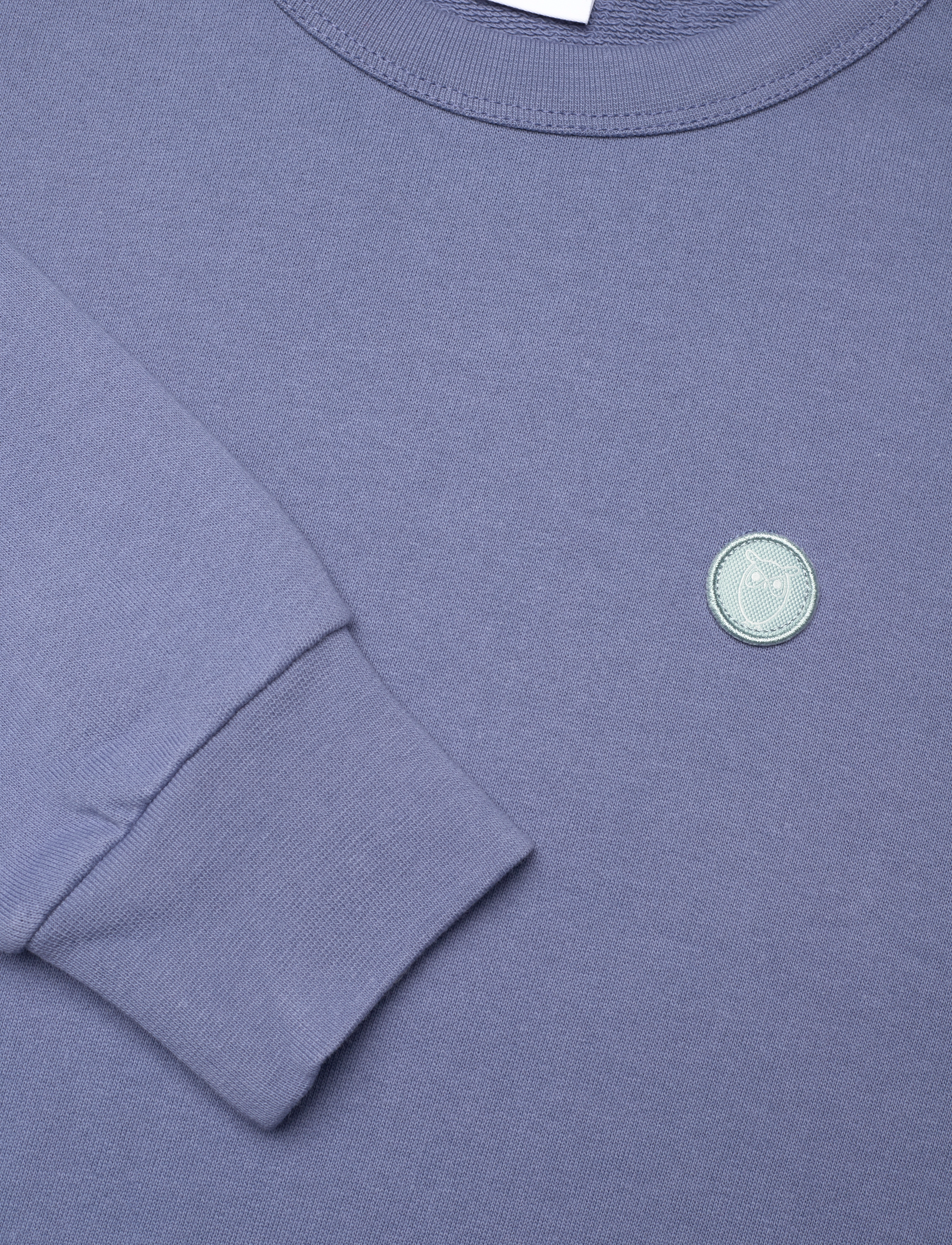 Knowledge Cotton Apparel - ERIK basic badge sweat - GOTS/Vegan - moonlight blue - 3