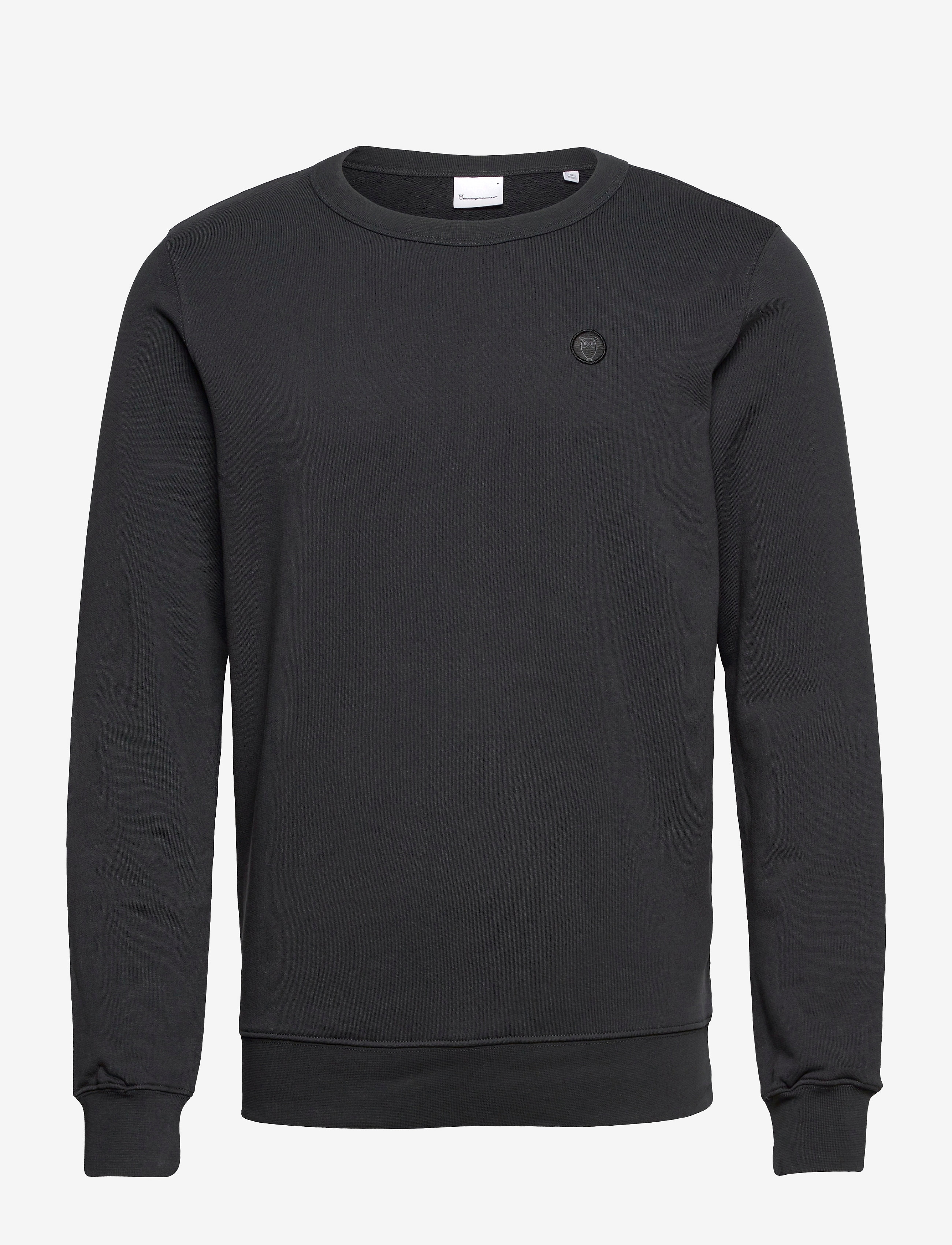 Knowledge Cotton Apparel - ERIK basic badge sweat - GOTS/Vegan - phantom - 0