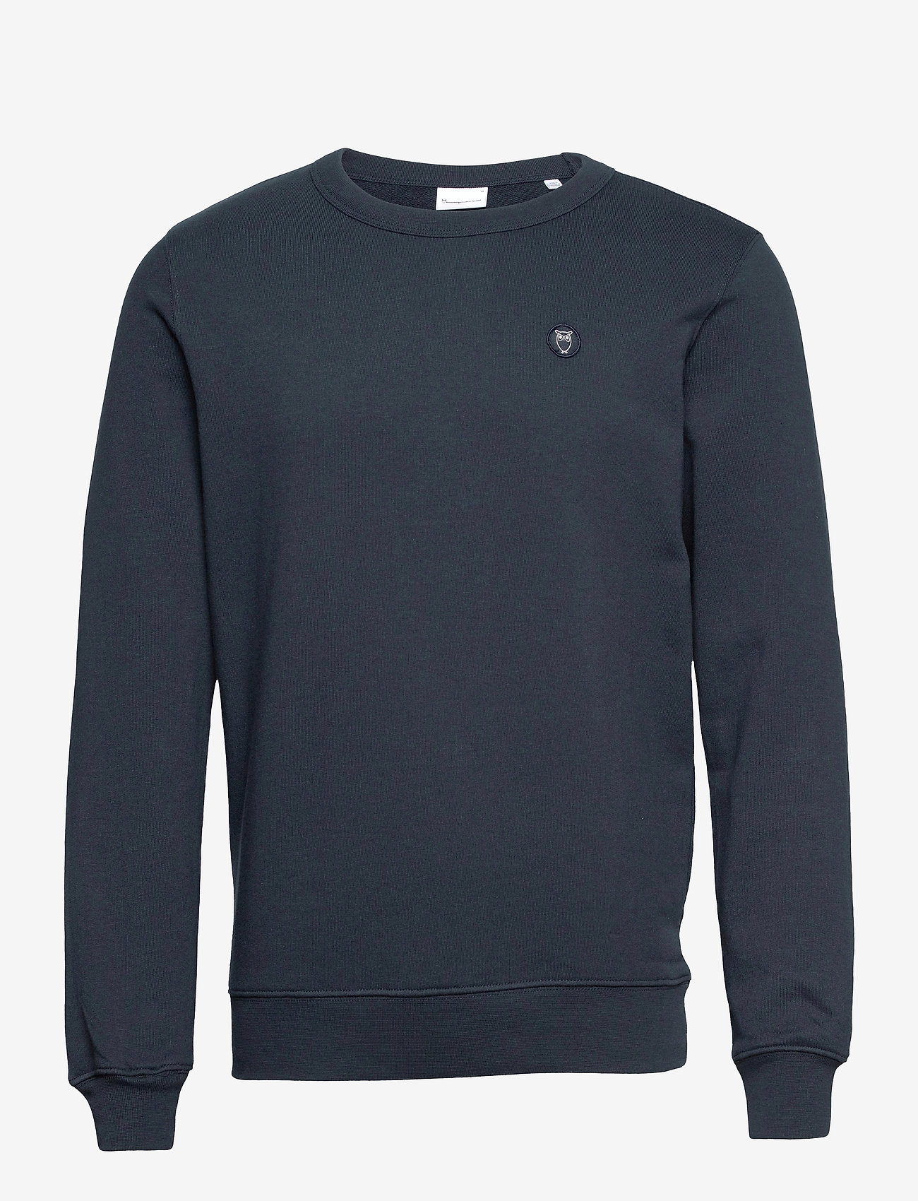 Knowledge Cotton Apparel - ERIK basic badge sweat - GOTS/Vegan - sweatshirts - total eclipse - 0