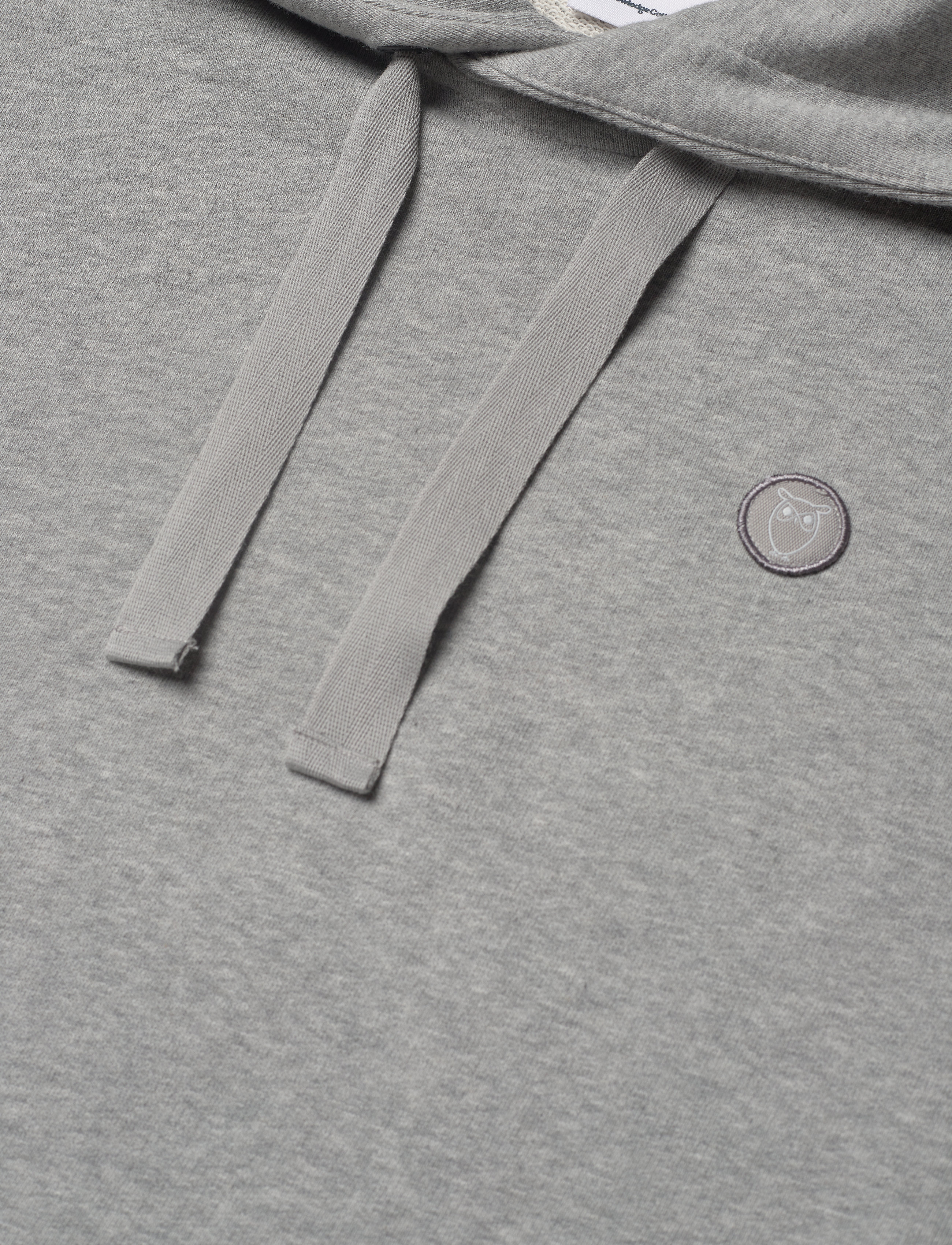 Knowledge Cotton Apparel - Hood basic badge sweat - GOTS/Vegan - grey melange - 2