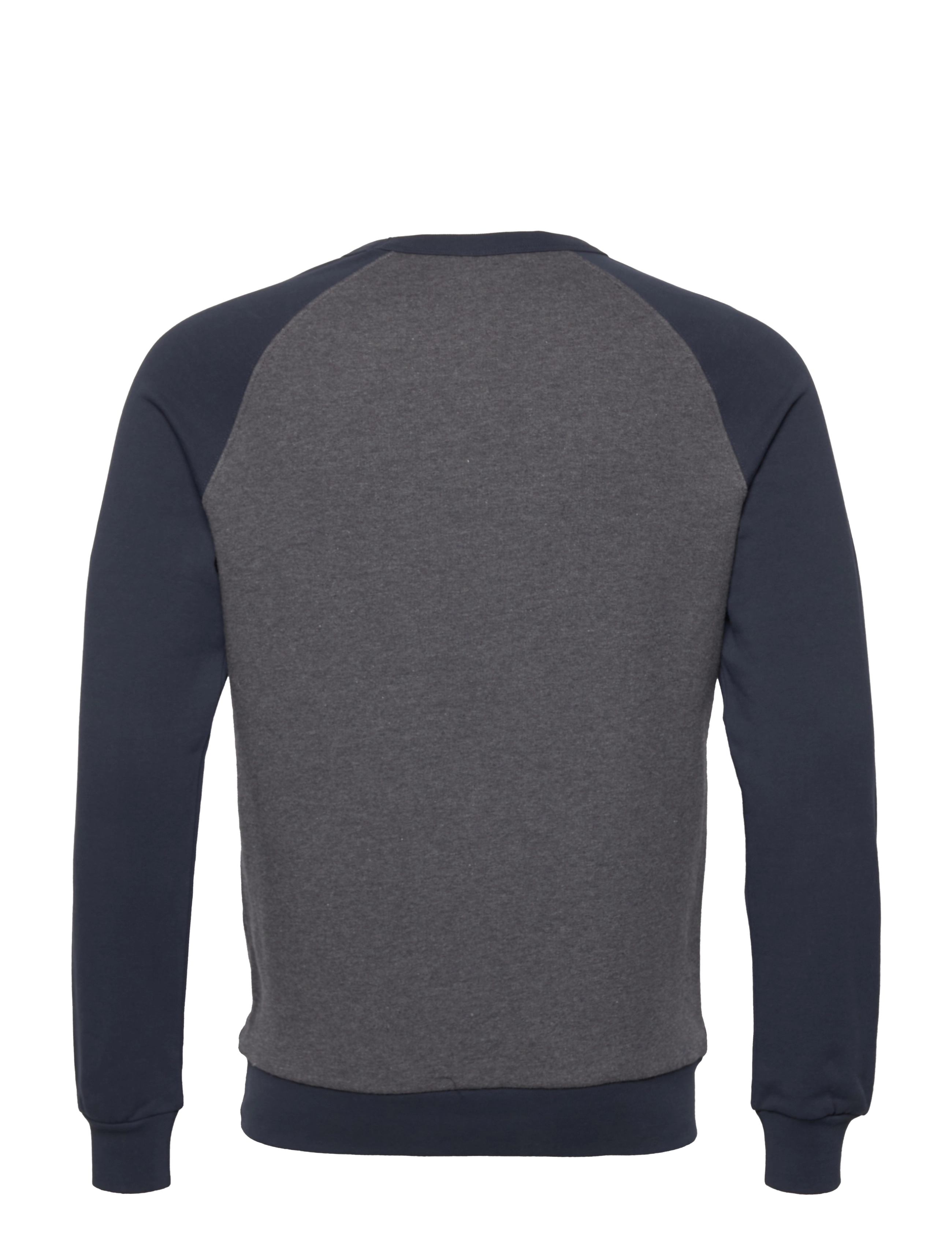 Knowledge Cotton Apparel - ELM two toned raglan sweat - GOTS/V - dark grey melange - 1