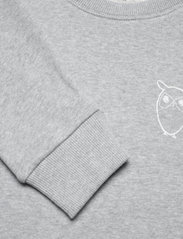 Knowledge Cotton Apparel - ELM small print owl sweat - GOTS/Ve - medvilniniai megztiniai - grey melange - 2