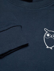 Knowledge Cotton Apparel - ELM small print owl sweat - GOTS/Ve - medvilniniai megztiniai - total eclipse - 3