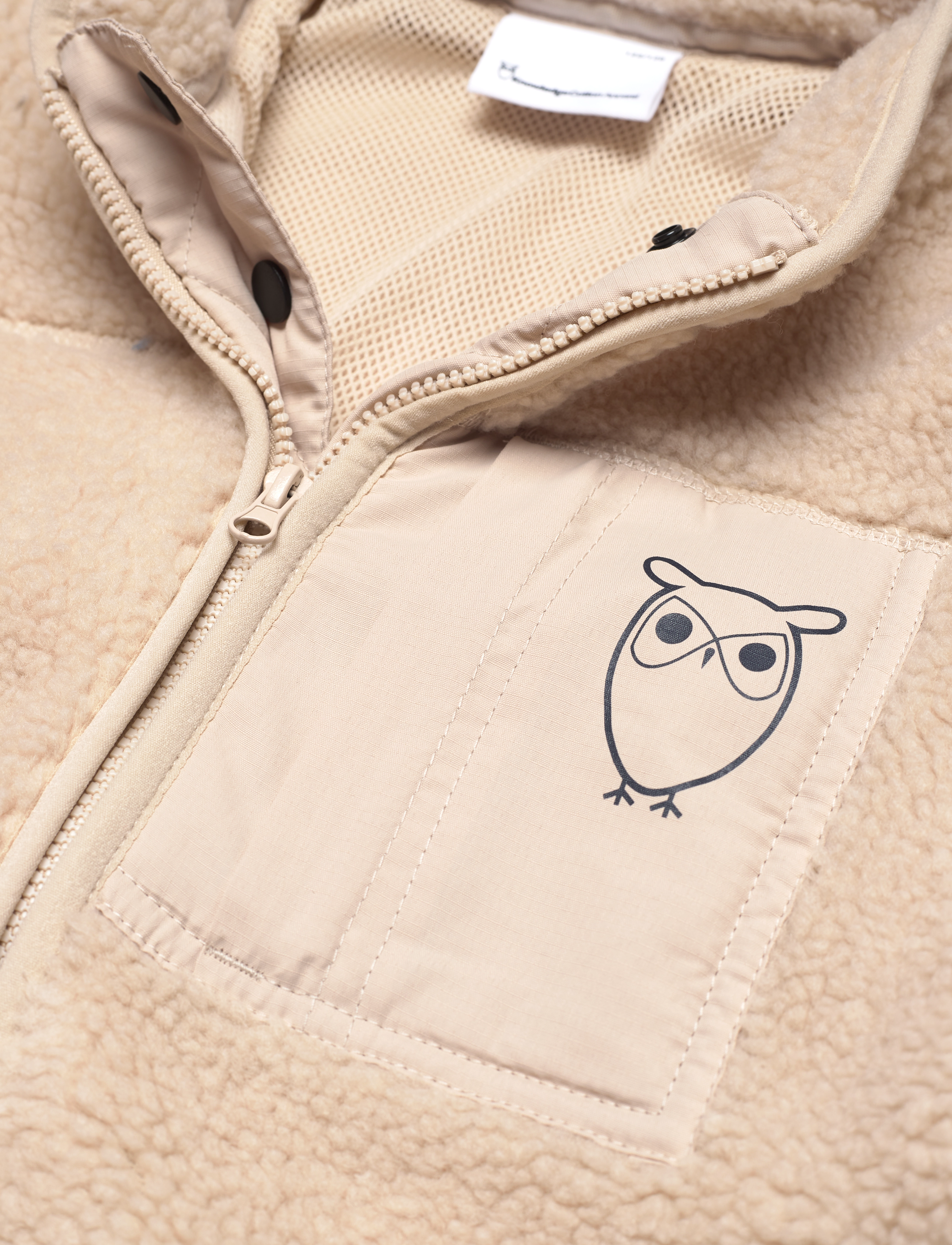 Knowledge Cotton Apparel - Teddy zip sweat - GRS/Vegan - item colour - 2