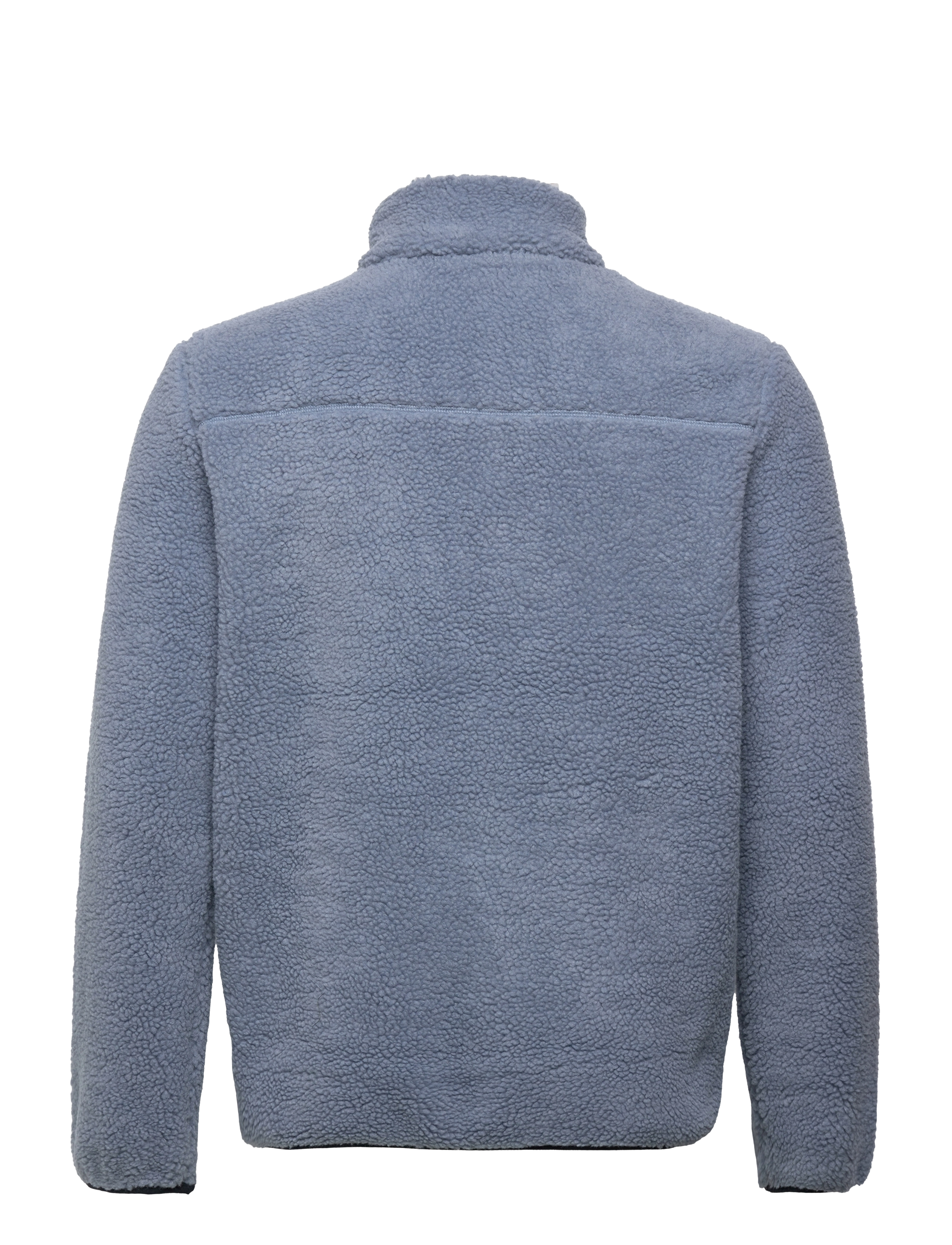 Knowledge Cotton Apparel - Teddy fleece zip sweat - GRS/Vegan - asley blue - 1