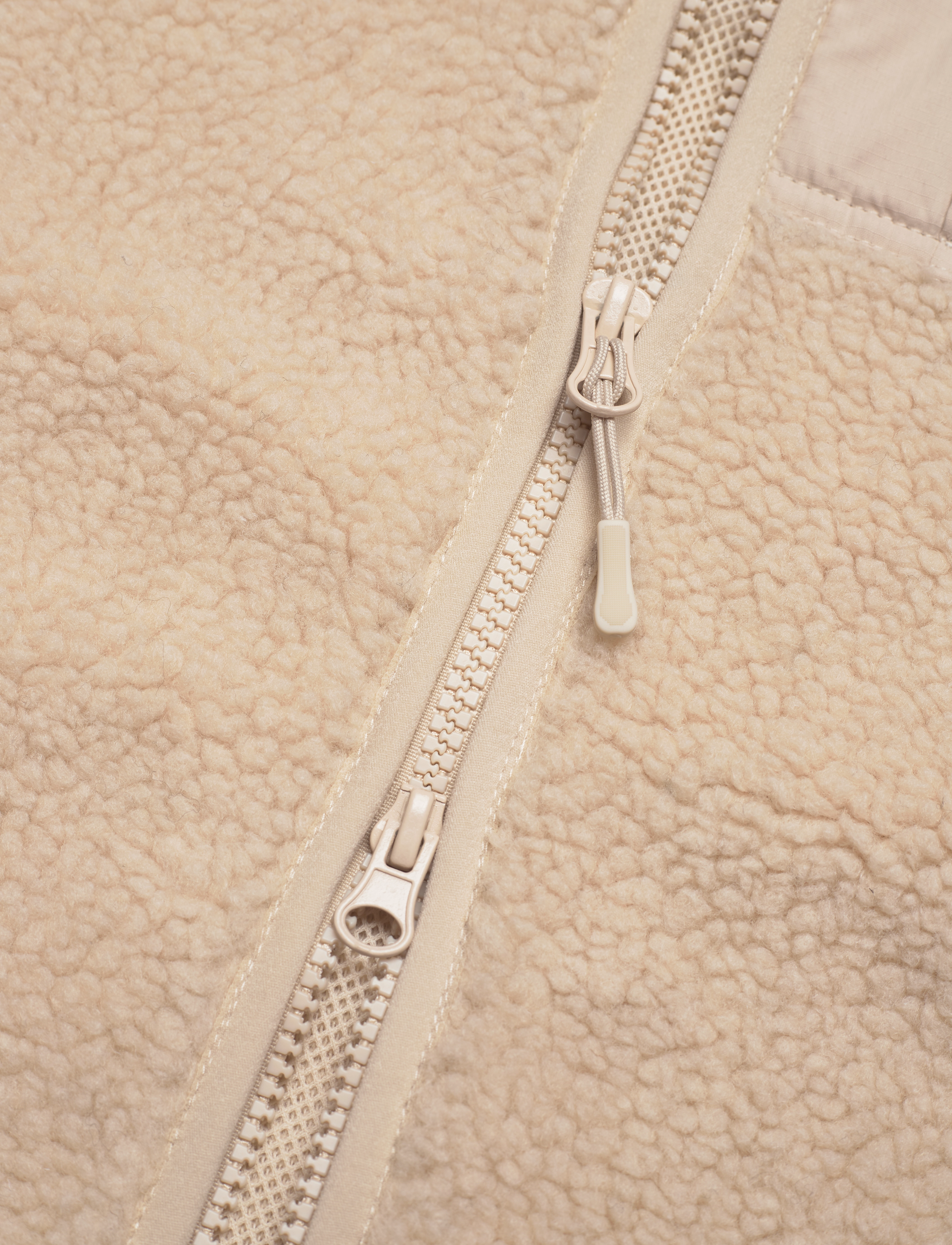 Knowledge Cotton Apparel - Teddy fleece zip sweat - GRS/Vegan - item colour - 4