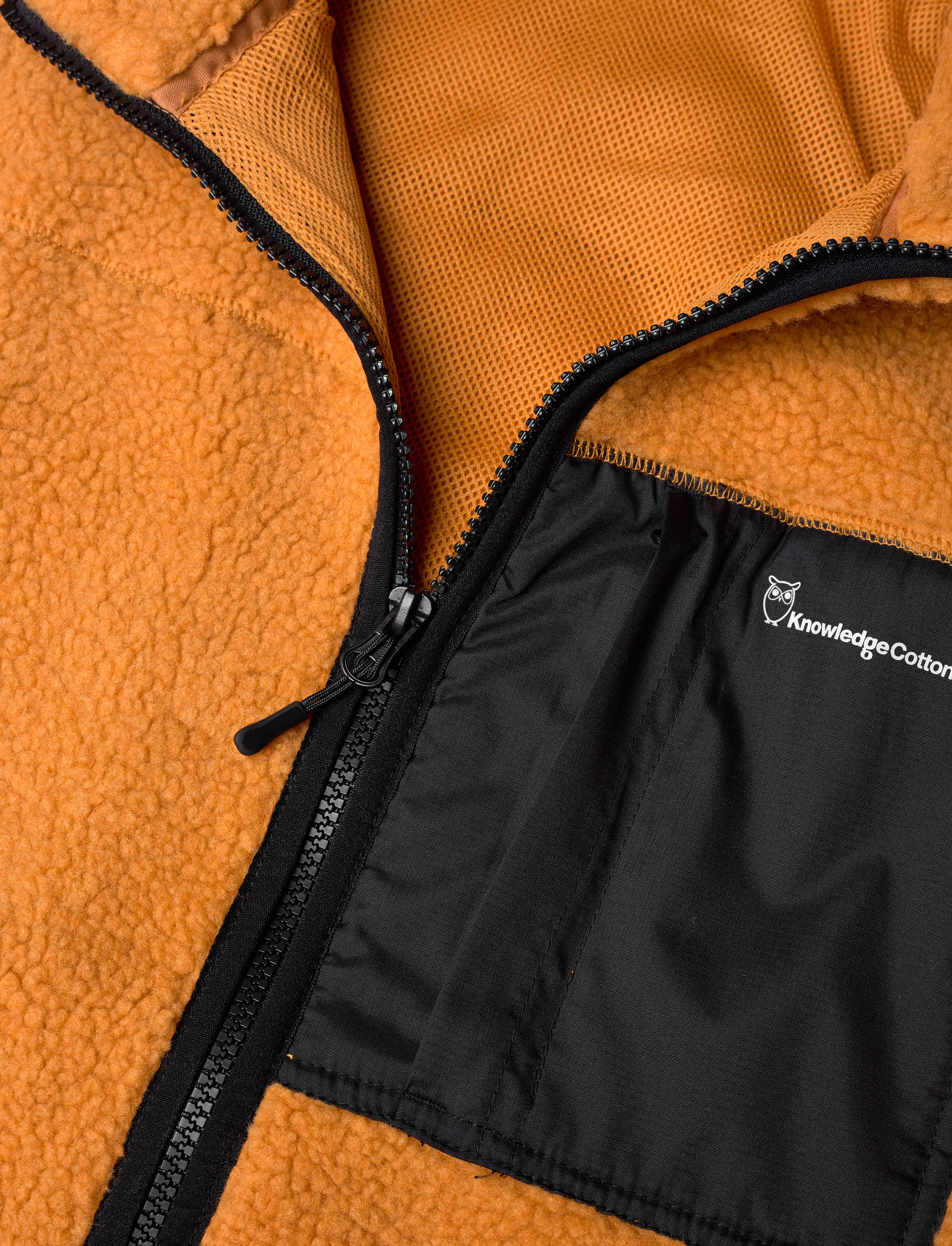 Knowledge Cotton Apparel - Teddy fleece vest - GRS/Vegan - desert sun - 2