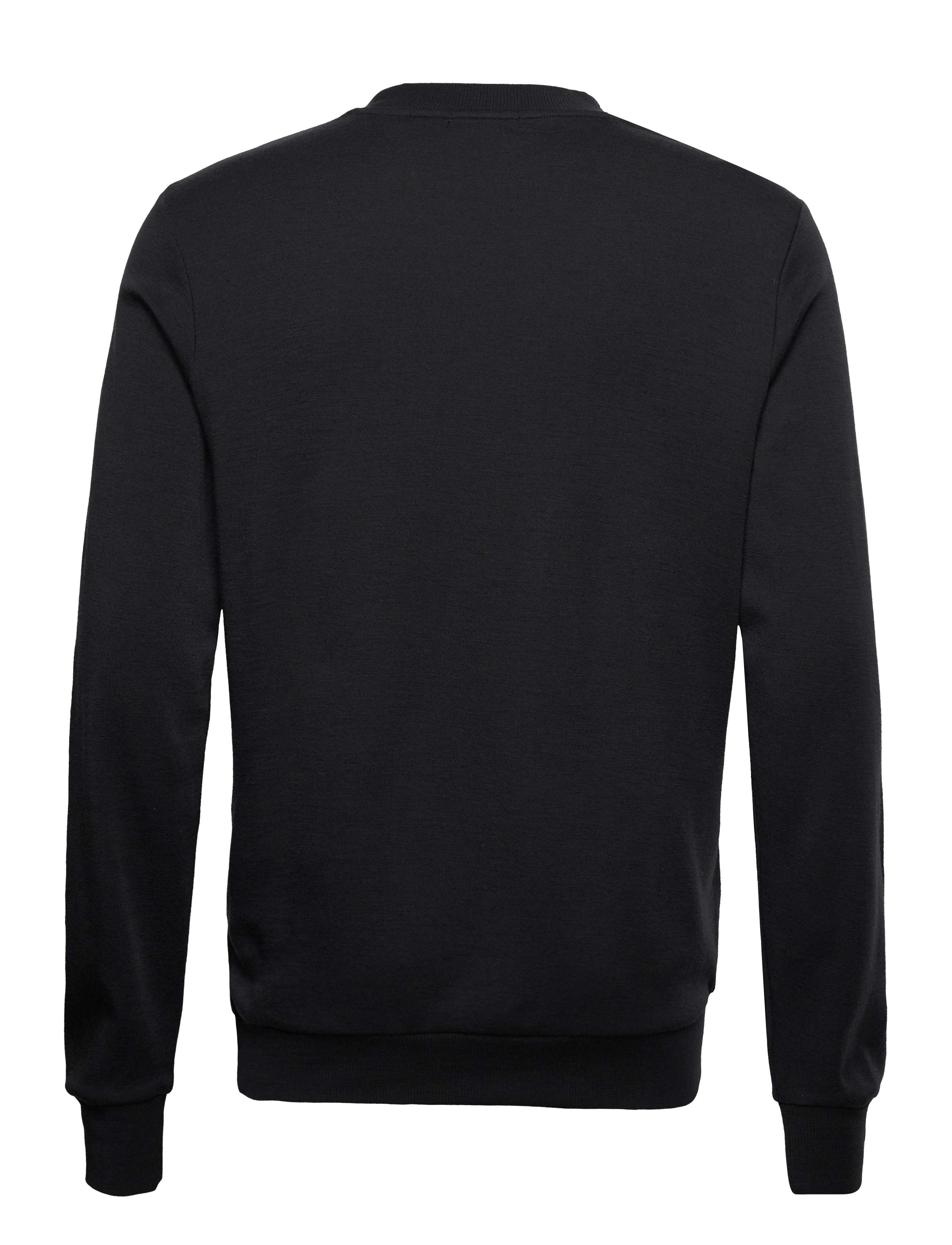 Knowledge Cotton Apparel - Merino wool crew neck sweat - GOTS - black jet - 1