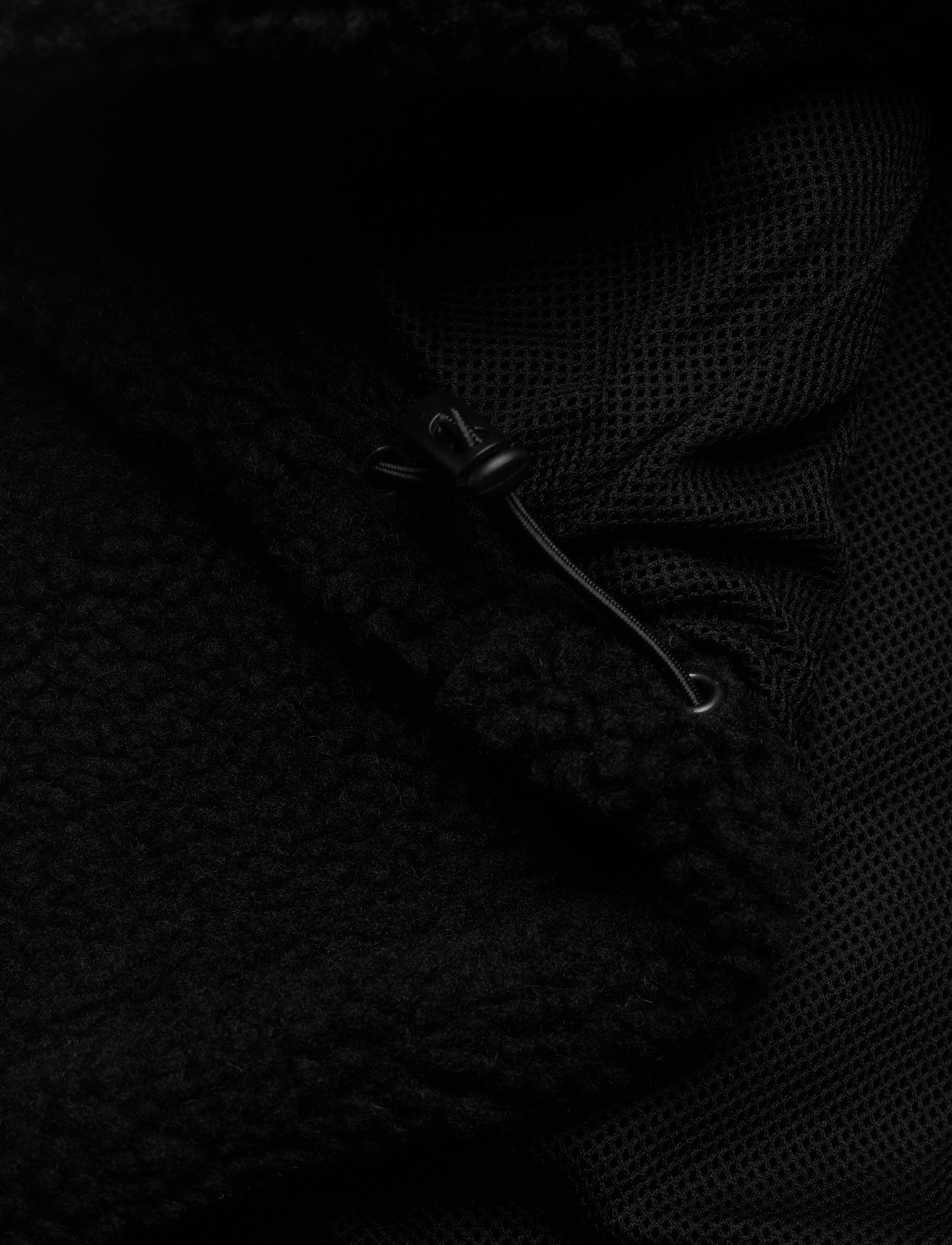 Knowledge Cotton Apparel - Teddy oversized anorak - GRS/Vegan - black jet - 4