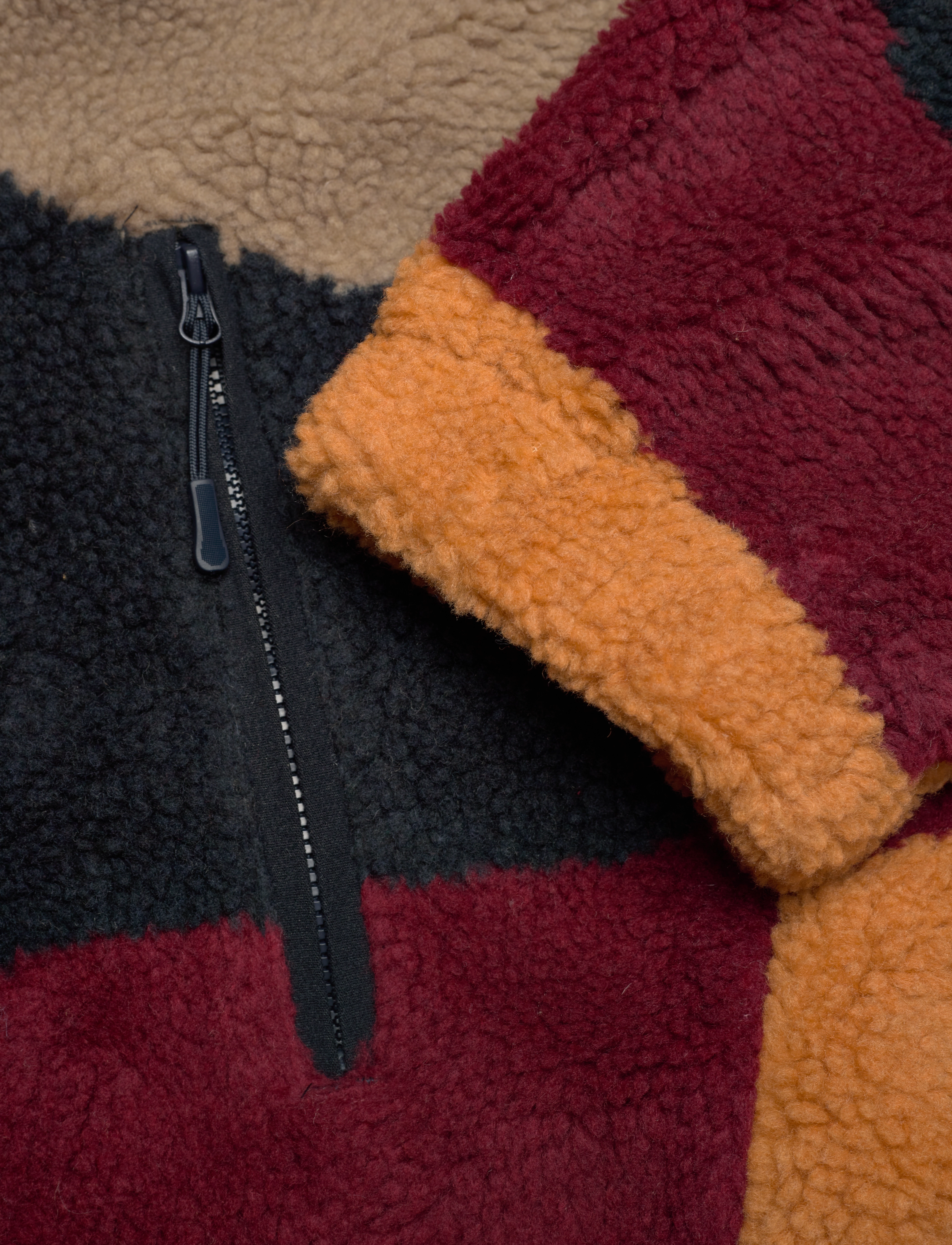 Knowledge Cotton Apparel - Teddy AOP oversized zip - GRS/Vegan - item colour - 5