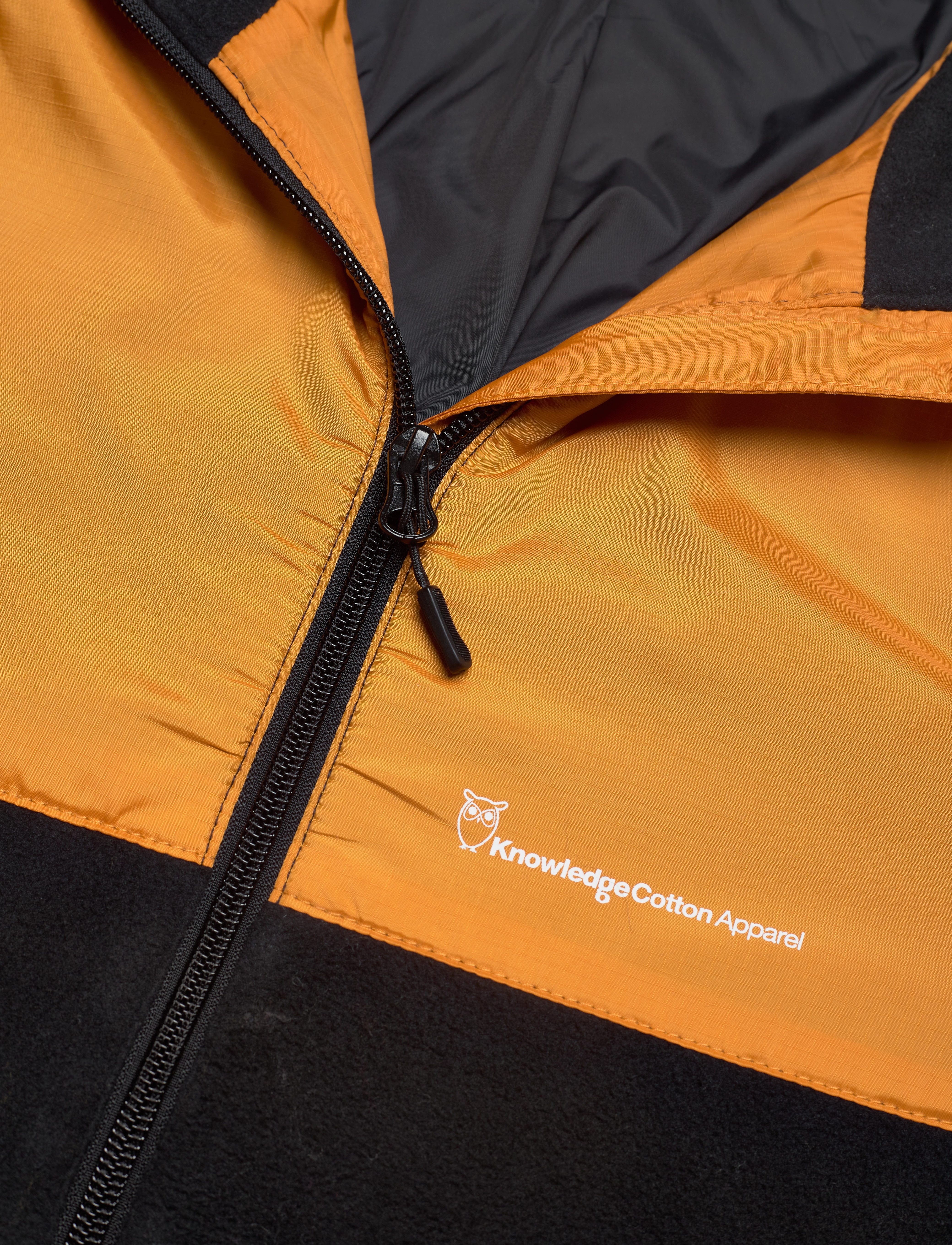 Knowledge Cotton Apparel - Polar fleece oversized zip sweat wi - black jet - 4