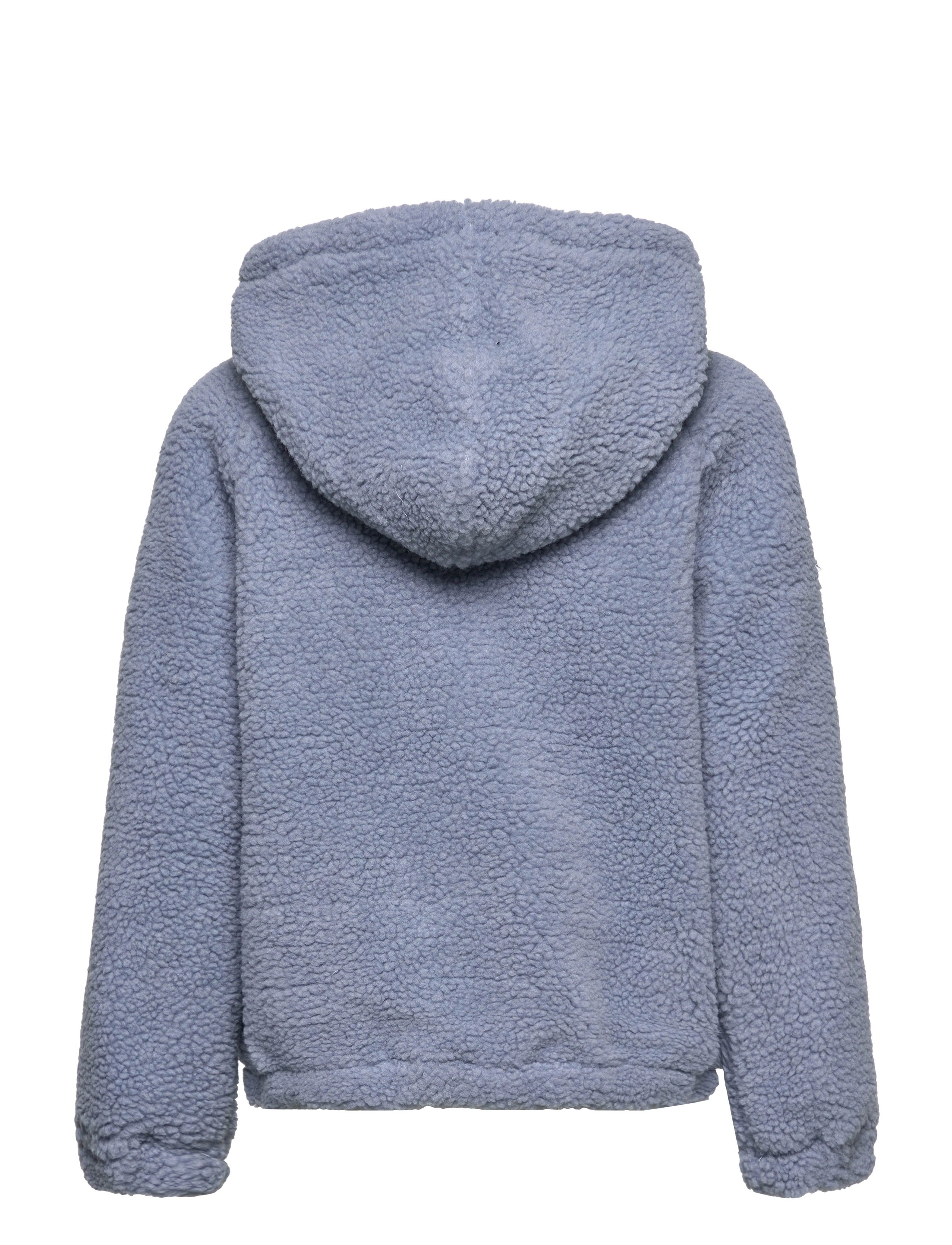 Knowledge Cotton Apparel - Teddy zip jacket w. hood - GRS/Vega - asley blue - 1