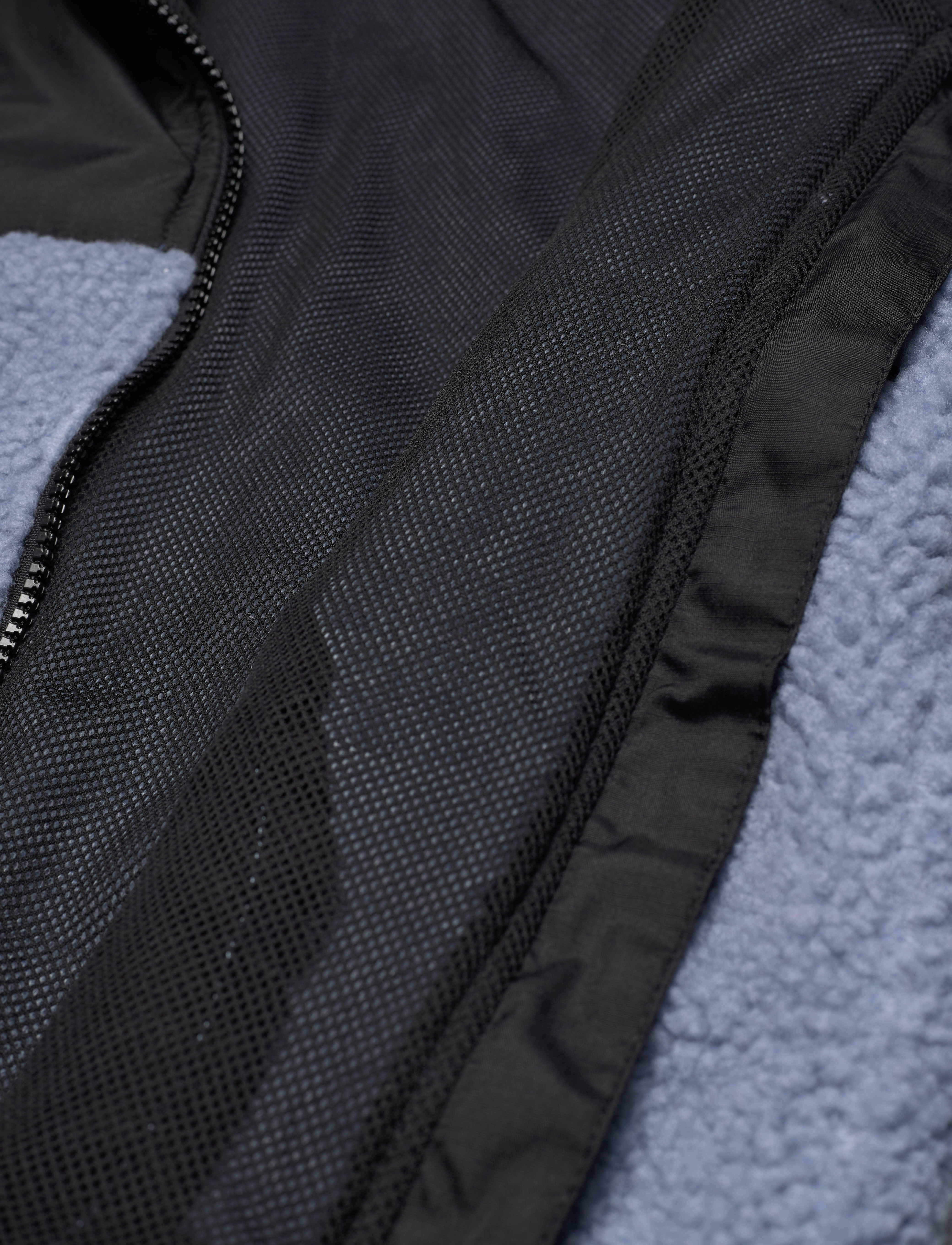 Knowledge Cotton Apparel - Teddy zip jacket w. hood - GRS/Vega - asley blue - 4