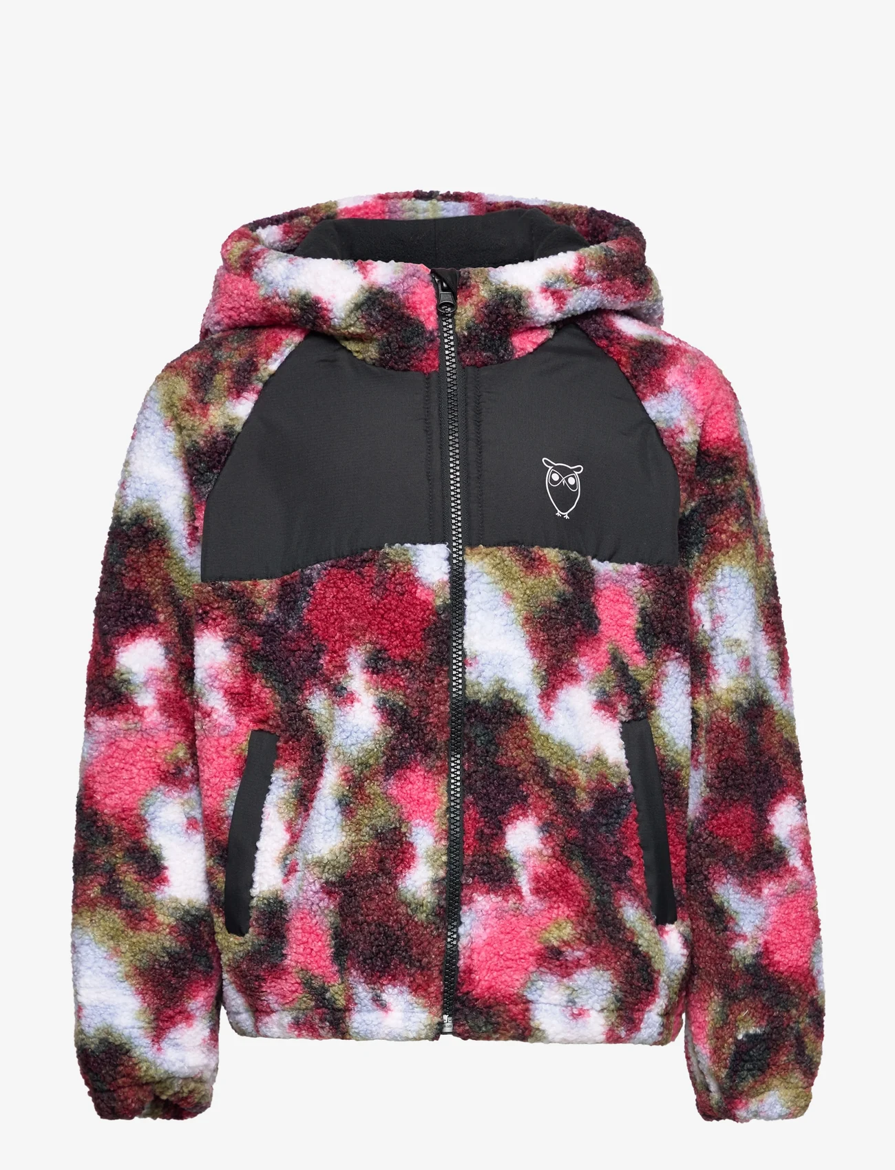 Knowledge Cotton Apparel - Teddy zip jacket w. hood - GRS/Vega - flīsa virsjakas - item color - 0