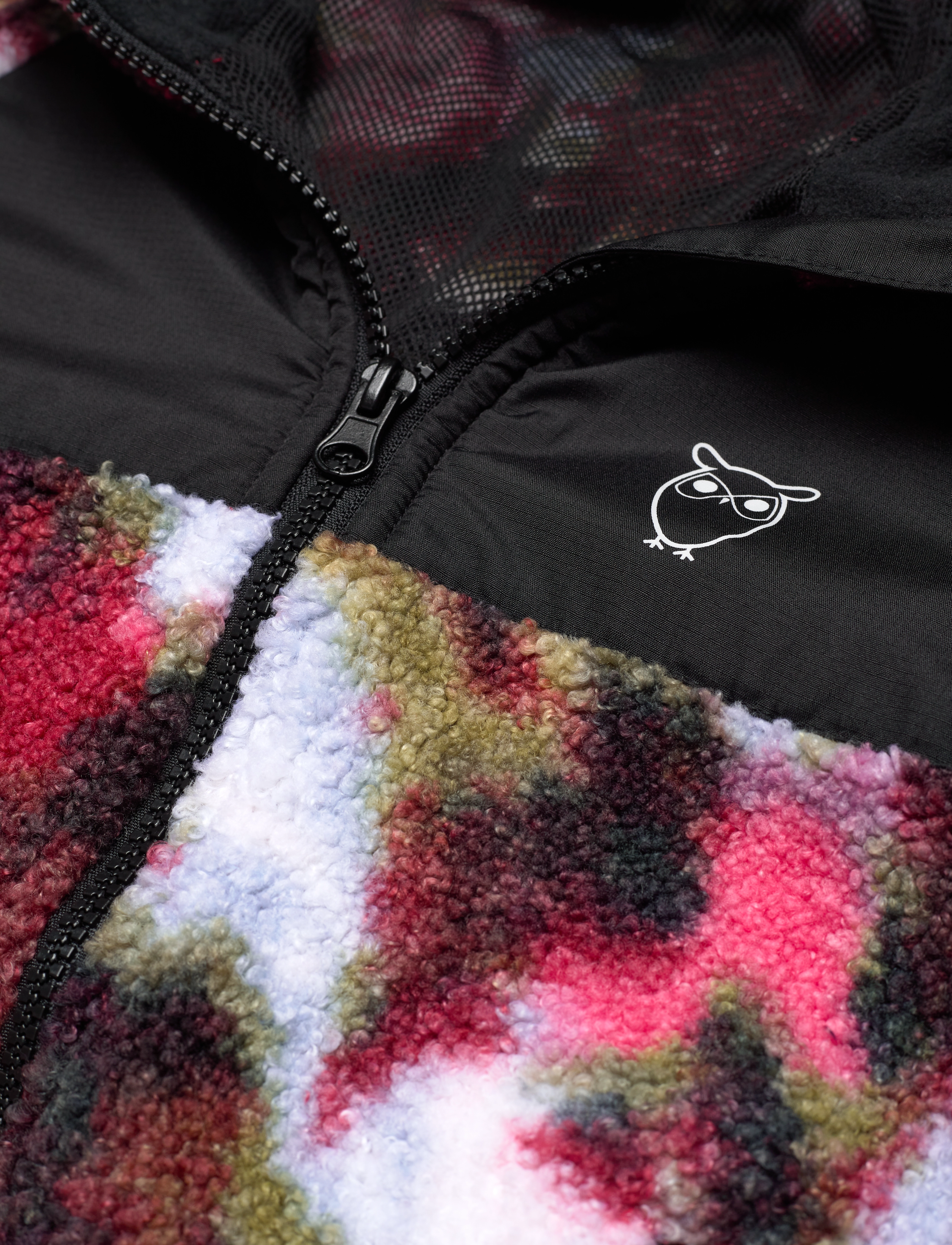 Knowledge Cotton Apparel - Teddy zip jacket w. hood - GRS/Vega - item color - 2