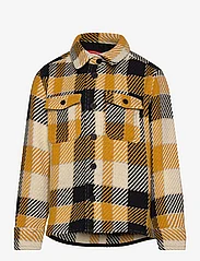 Knowledge Cotton Apparel - Checkered loose fit shirt - GOTS/Ve - overshirts - yellow check - 0