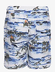 Knowledge Cotton Apparel - Swim shorts AOP with elastic waist - summer savings - aop - 1