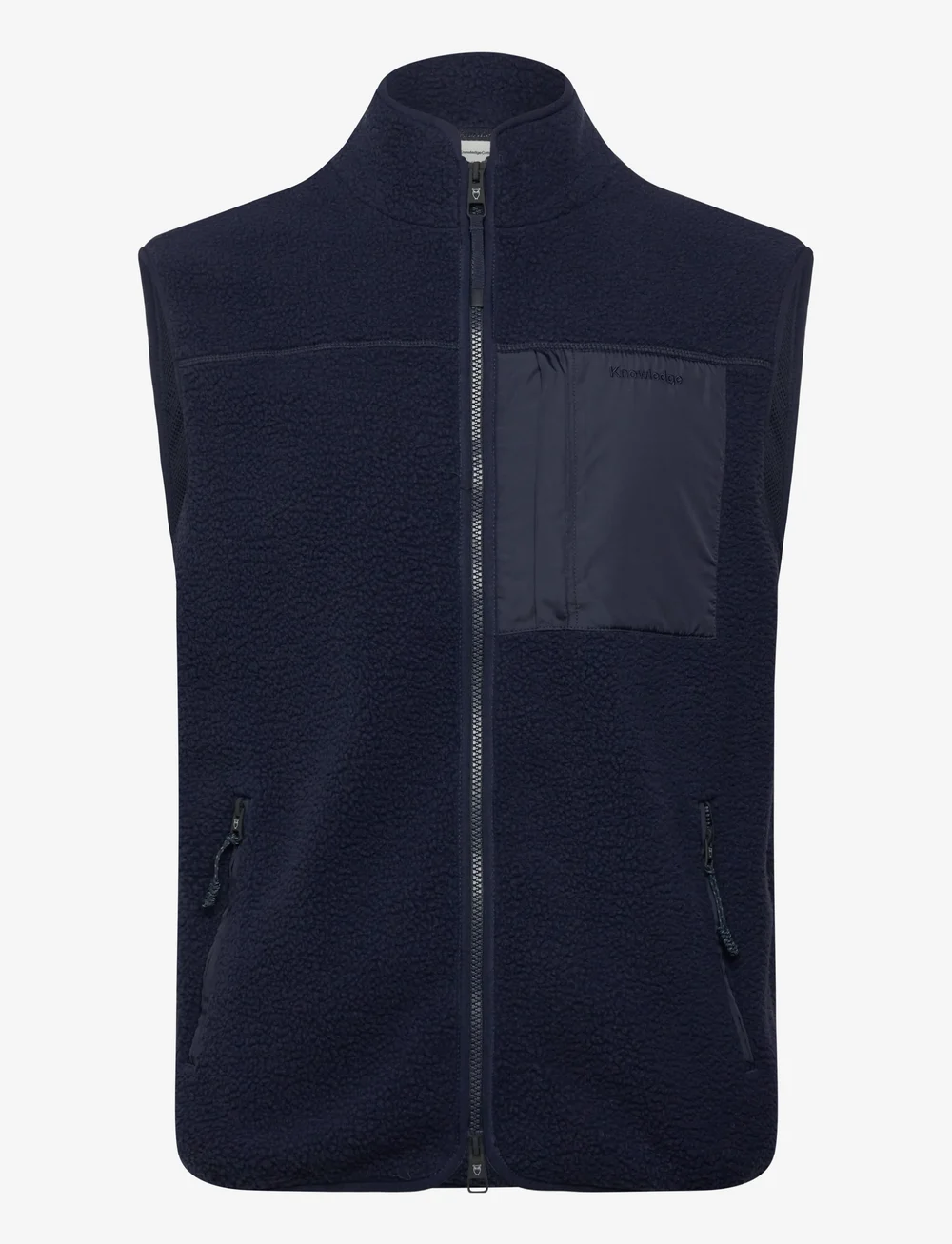 Knowledge Cotton Apparel - Loose Fit Zip Fleece Vest GRS/Vegan - teddy kampsunid - night sky - 0
