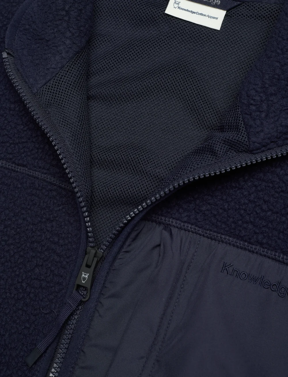 Knowledge Cotton Apparel - Loose Fit Zip Fleece Vest GRS/Vegan - teddy kampsunid - night sky - 2