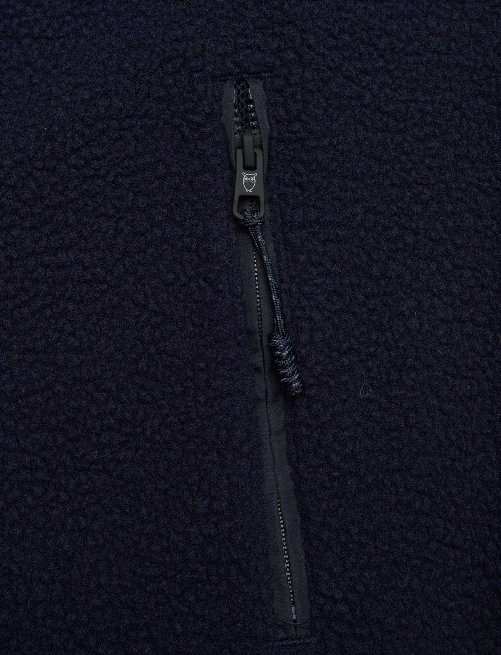 Knowledge Cotton Apparel - Loose Fit Zip Fleece Vest GRS/Vegan - teddy kampsunid - night sky - 3