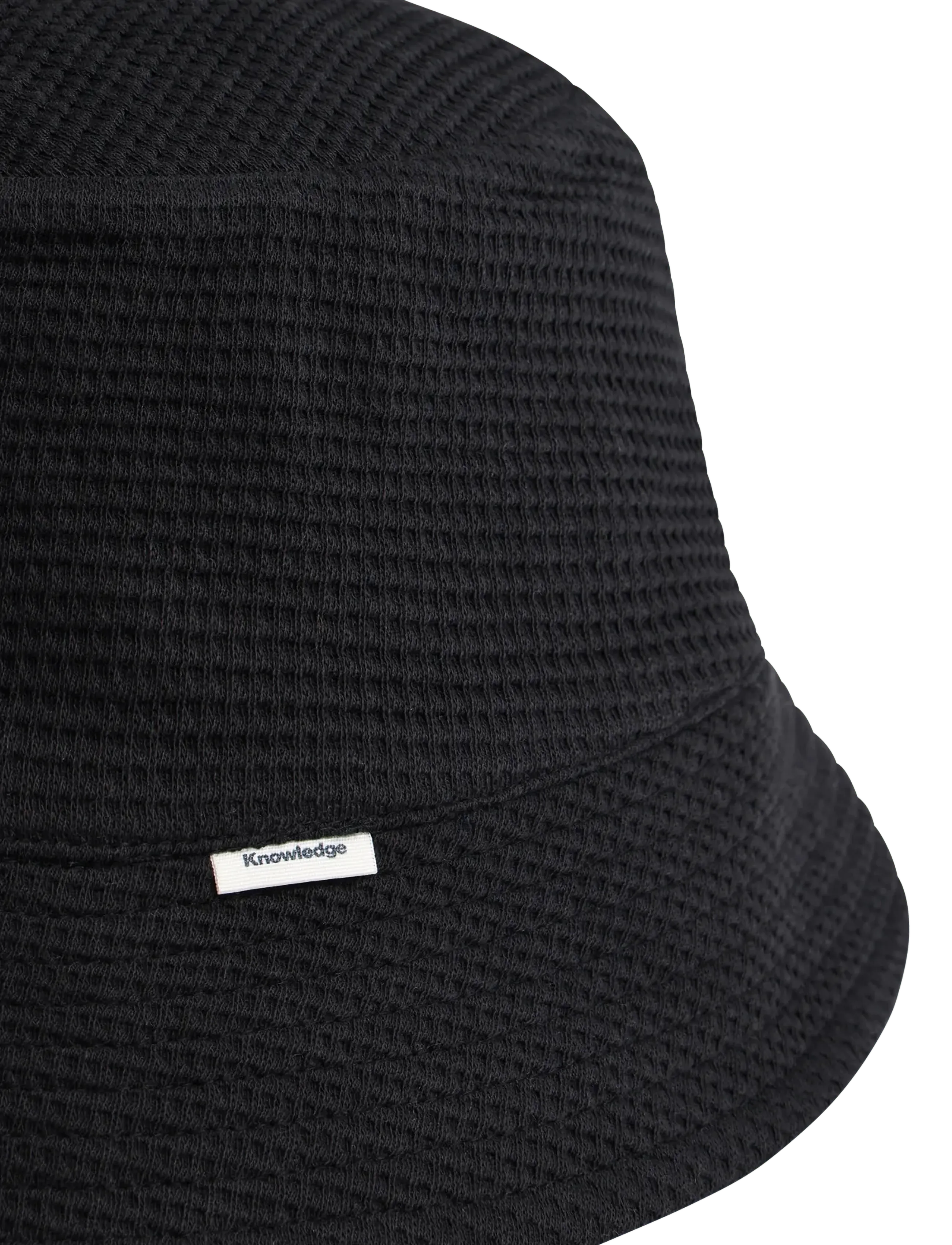 Knowledge Cotton Apparel - Waffle bucket hat - hatter & luer - black jet - 2