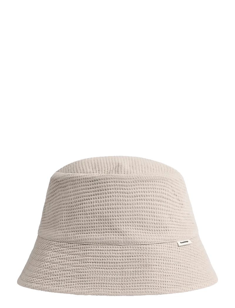 Knowledge Cotton Apparel - Waffle bucket hat - bøllehatte - light feather gray - 1