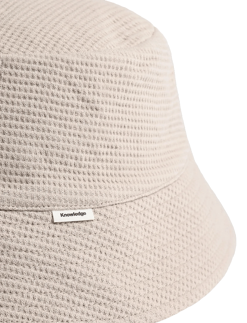 Knowledge Cotton Apparel - Waffle bucket hat - bøllehatte - light feather gray - 3