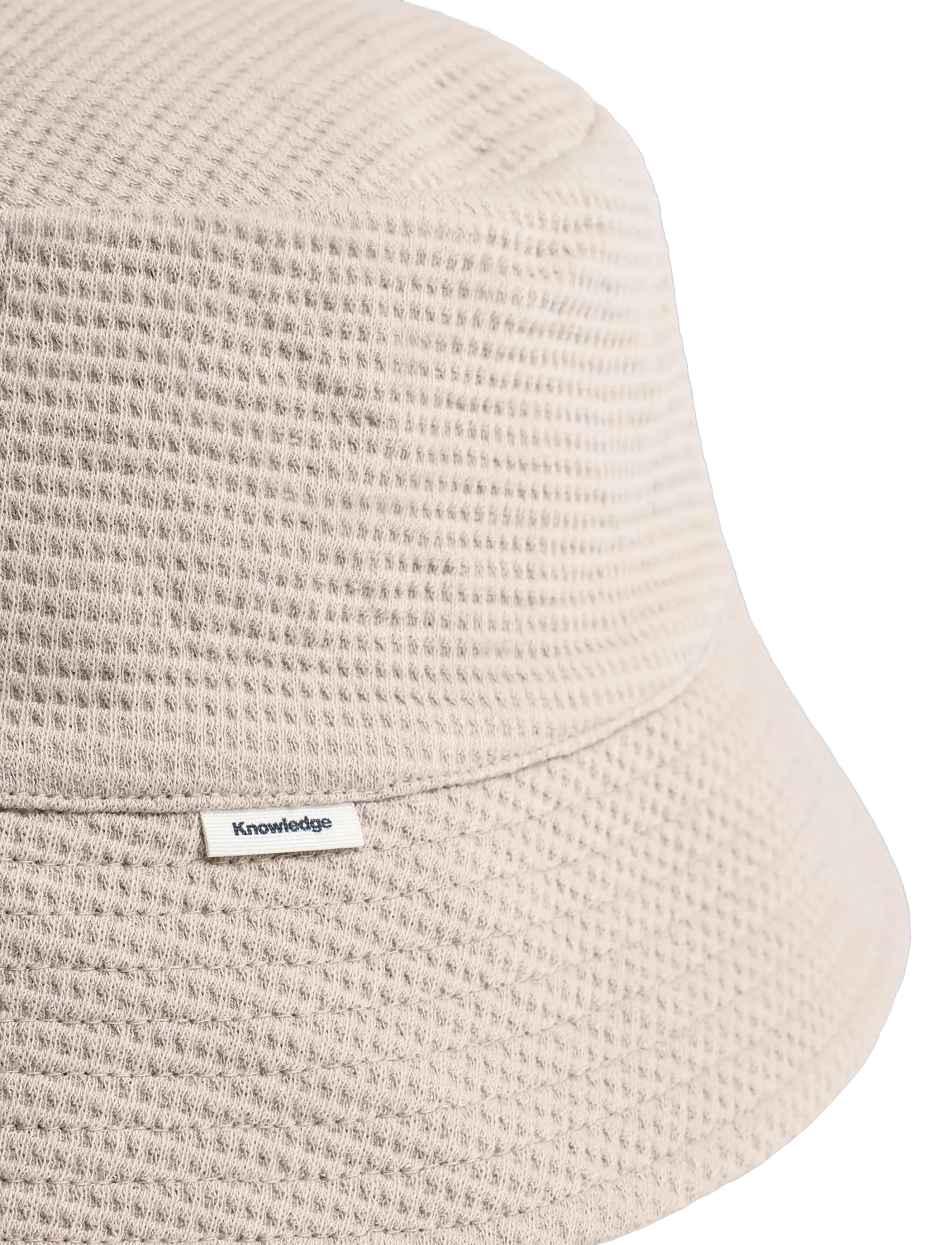Knowledge Cotton Apparel - Waffle bucket hat - bøllehatte - light feather gray - 3