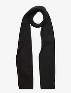 Rib knit wool scarf - RWS - BLACK JET