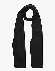 Knowledge Cotton Apparel - Rib knit wool scarf - RWS - winter scarves - black jet - 0