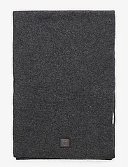 Knowledge Cotton Apparel - Rib knit wool scarf - RWS - halstørklæder - dark grey melange - 1