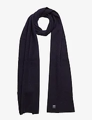 Knowledge Cotton Apparel - Rib knit wool scarf - RWS - halstørklæder - total eclipse - 0