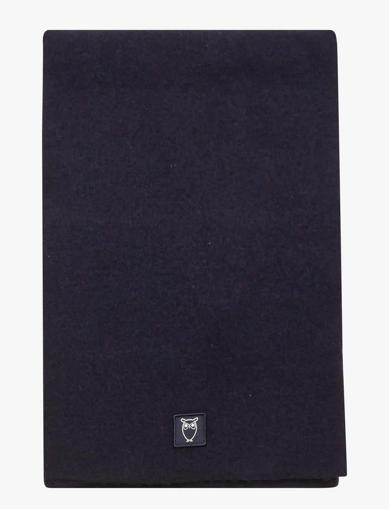 Knowledge Cotton Apparel - Rib knit wool scarf - RWS - halstørklæder - total eclipse - 1