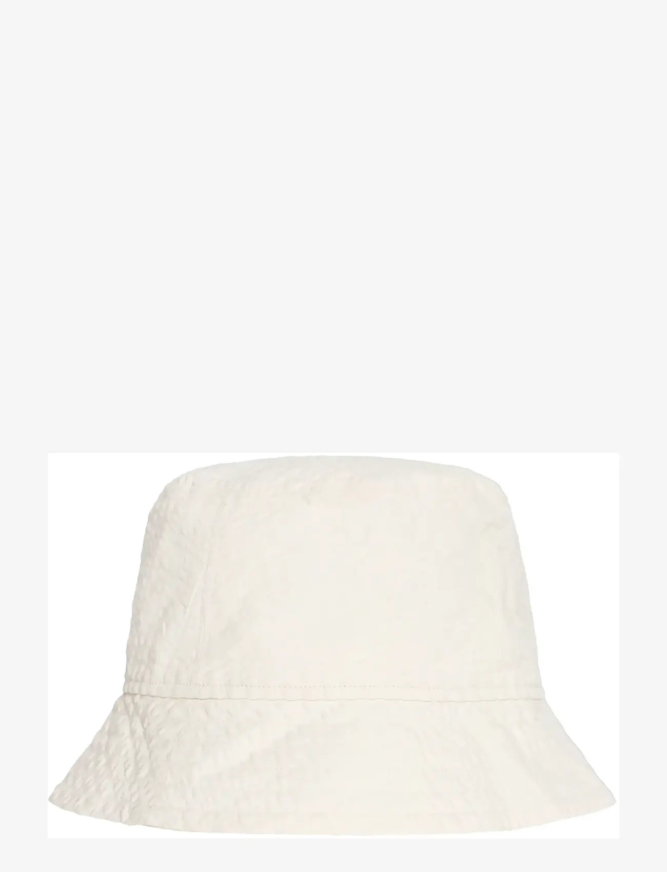 Knowledge Cotton Apparel - Seersucker bucket hat - bøllehatte - egret - 0