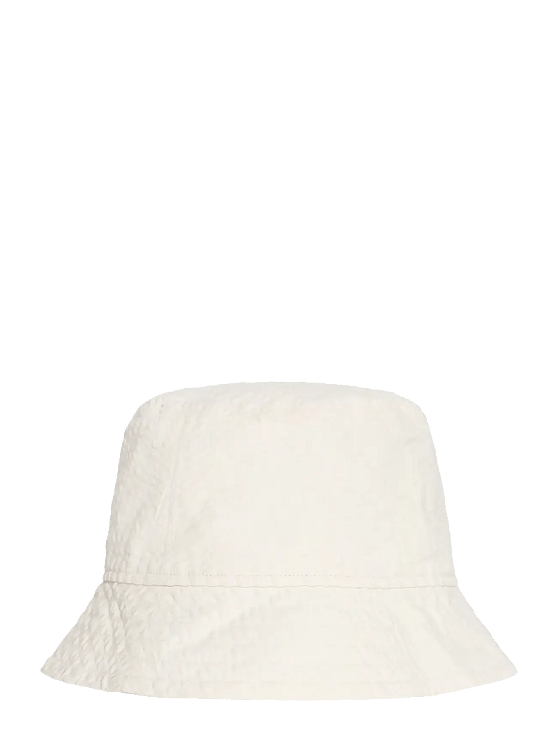 Knowledge Cotton Apparel - Seersucker bucket hat - bøllehatte - egret - 0
