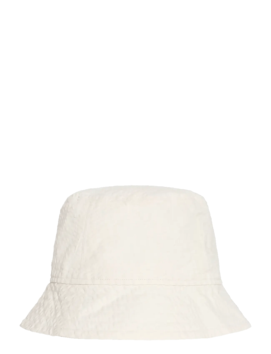 Knowledge Cotton Apparel - Seersucker bucket hat - bucket hats - egret - 0
