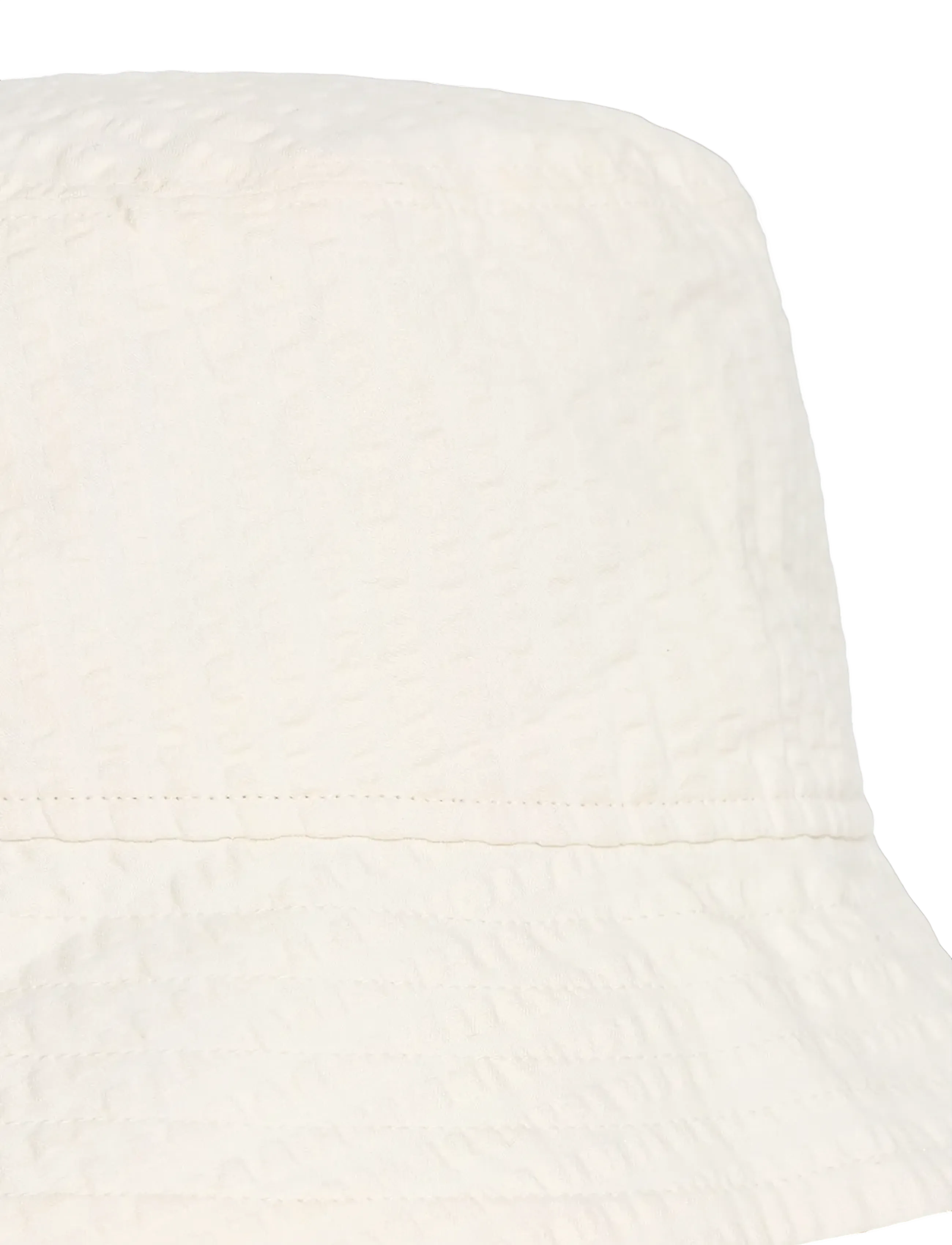 Knowledge Cotton Apparel - Seersucker bucket hat - bucket hats - egret - 1