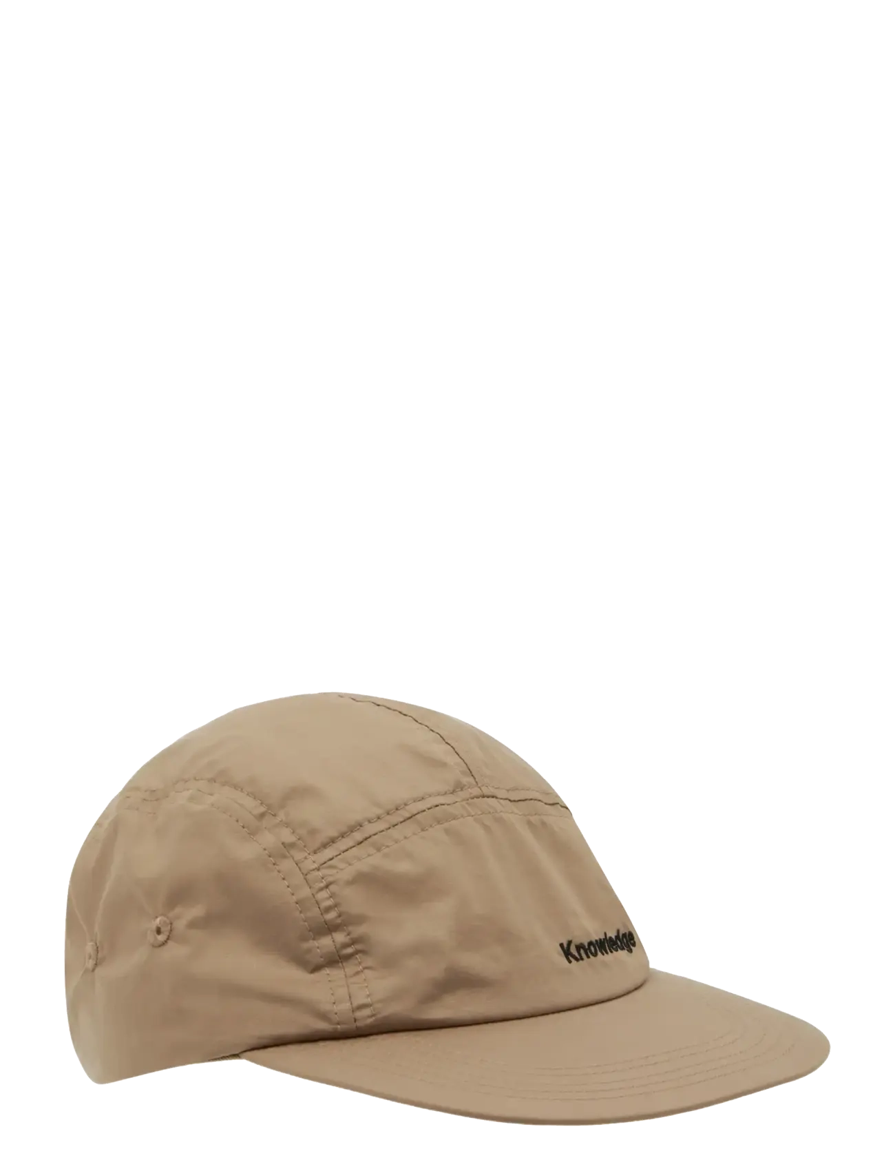 Knowledge Cotton Apparel Vent Riptop 90 5-Panel Cap, Mænd, 5-Panel Kasket, Beige, Str: ONE SIZE