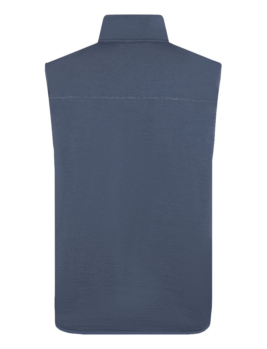 Knowledge Cotton Apparel - Dynamic wool fleece vest - västar - vintage indigo - 1