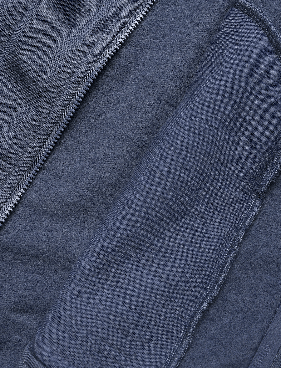 Knowledge Cotton Apparel - Dynamic wool fleece vest - västar - vintage indigo - 4