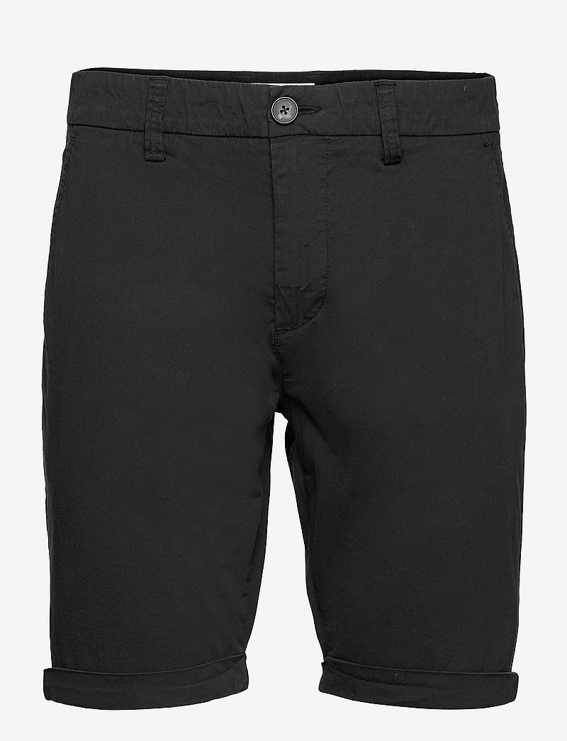 Knowledge Cotton Apparel - Regular chino poplin shorts - GOTS/ - chinos shorts - black jet - 0
