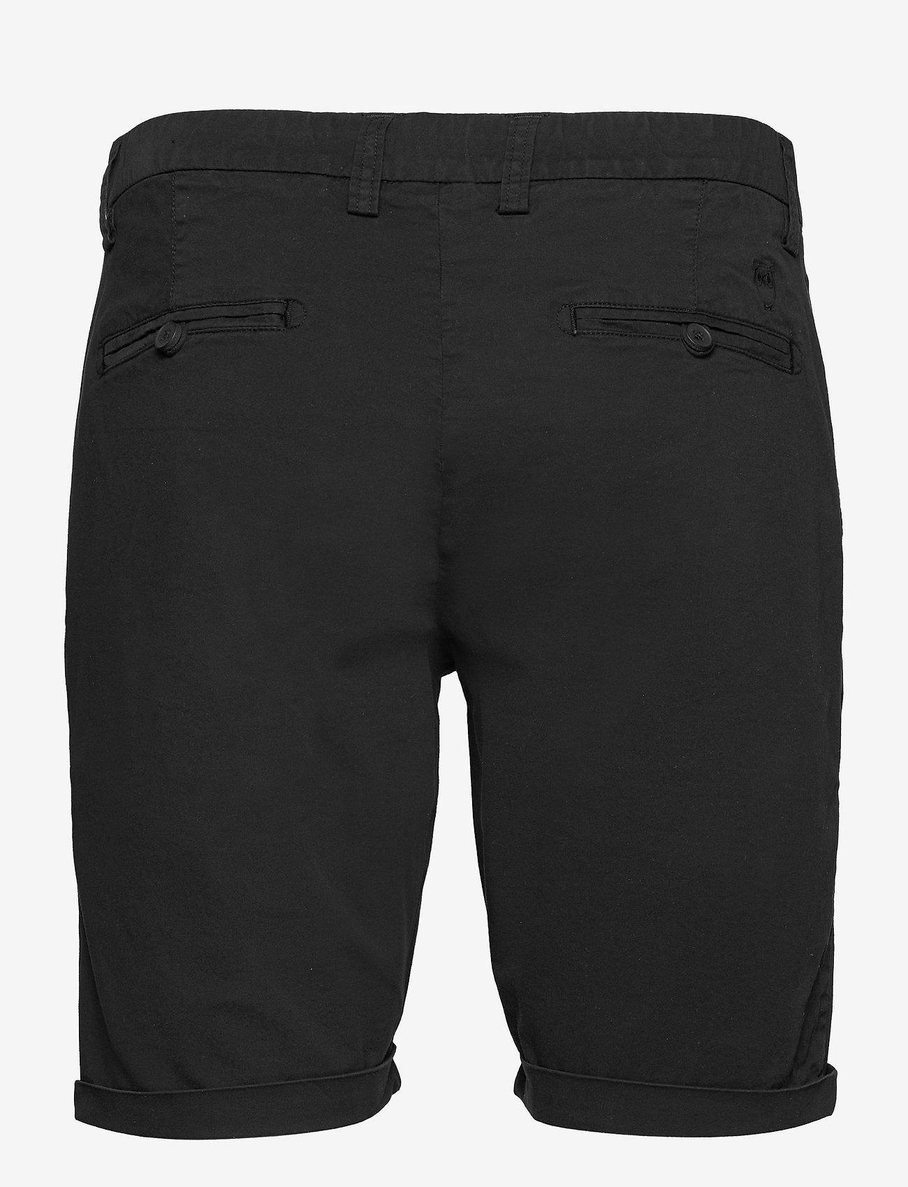 Knowledge Cotton Apparel - Regular chino poplin shorts - GOTS/ - chinos shorts - black jet - 1
