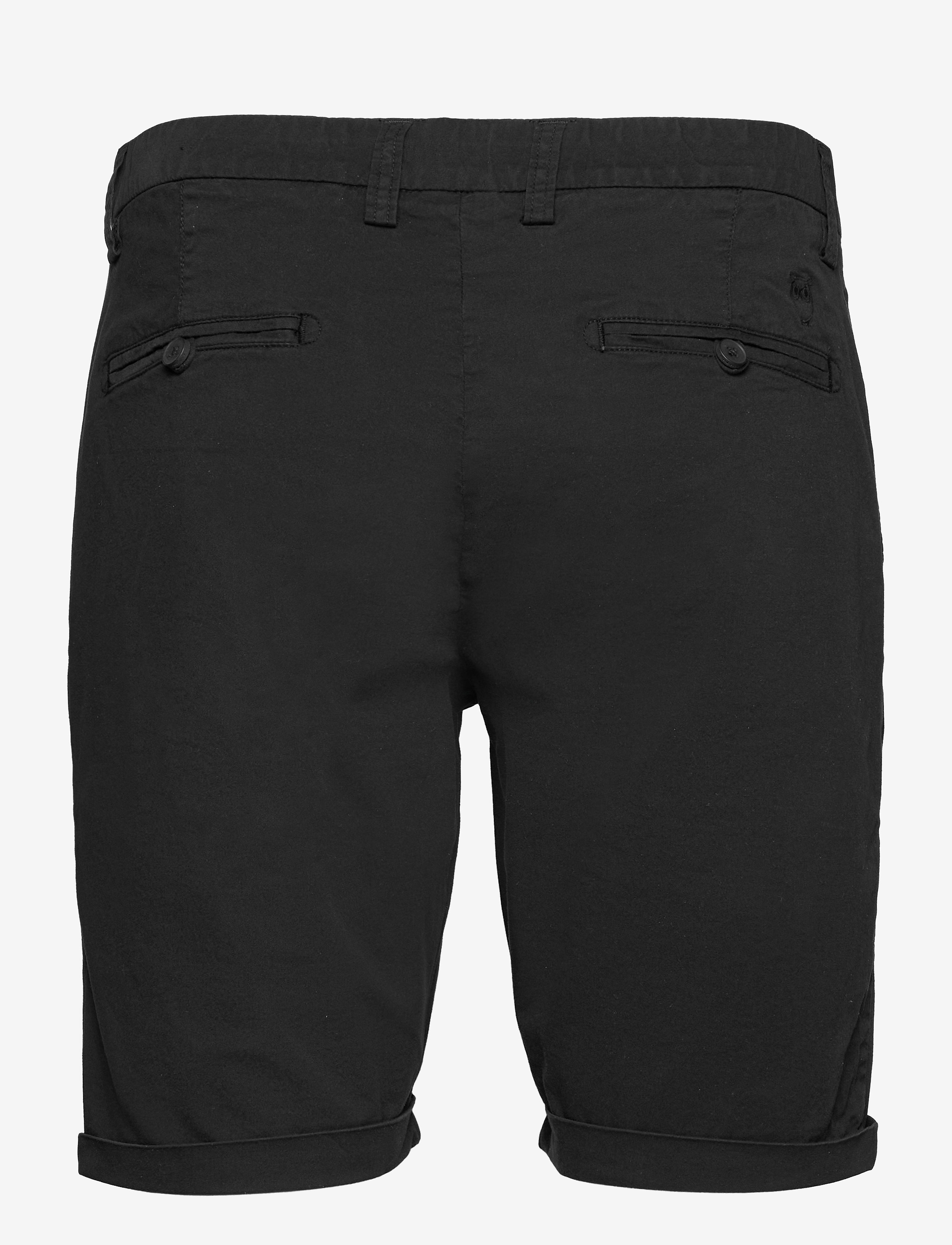 Knowledge Cotton Apparel - CHUCK regular chino poplin shorts - - chinos shorts - black jet - 1