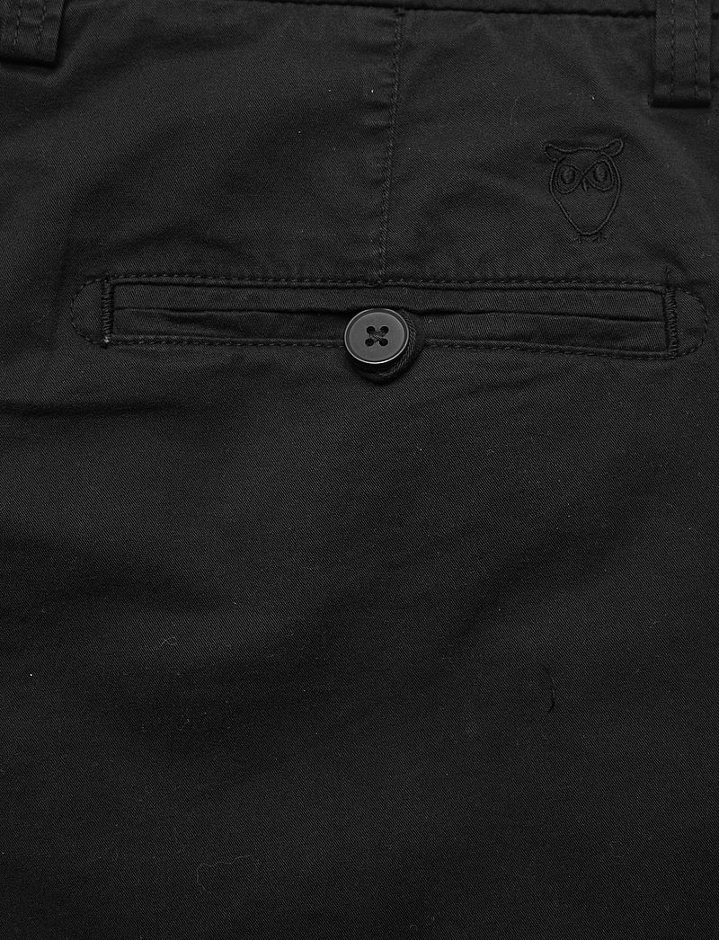 Knowledge Cotton Apparel - Regular chino poplin shorts - GOTS/ - chinos shorts - black jet - 4