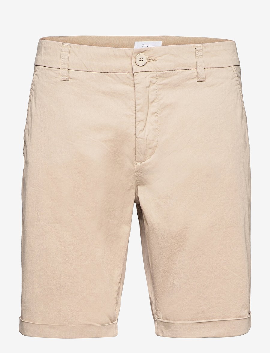 Knowledge Cotton Apparel - CHUCK regular chino poplin shorts - - chinos shorts - light feather gray - 0