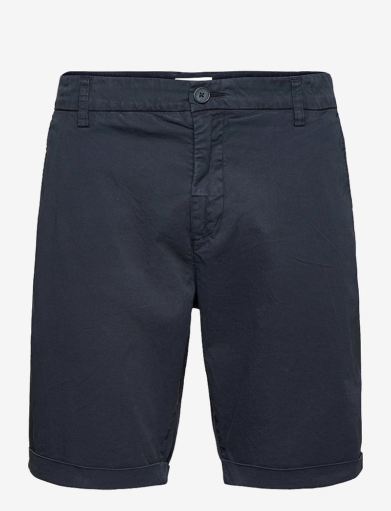 Knowledge Cotton Apparel - Chuck regular chino shorts - chinos shorts - total eclipse - 0