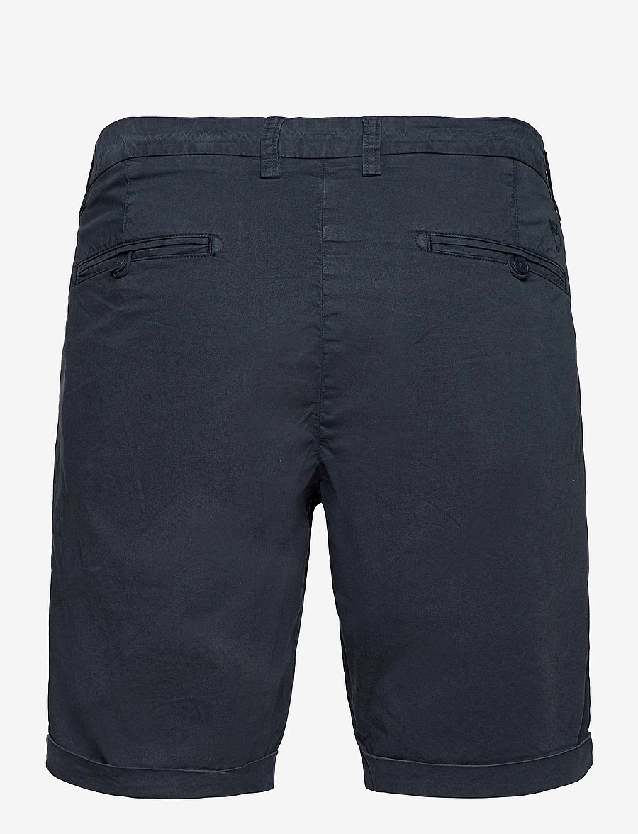 Knowledge Cotton Apparel - Regular chino poplin shorts - GOTS/ - lühikesed chino-püksid - total eclipse - 1