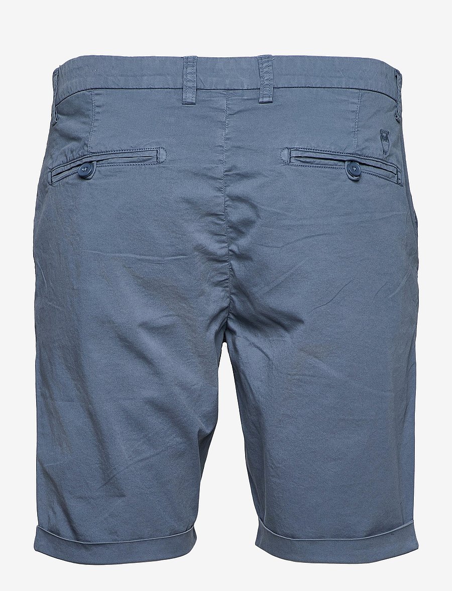 Knowledge Cotton Apparel - CHUCK regular chino poplin shorts - - chino-shortsit - vintage indigo - 1